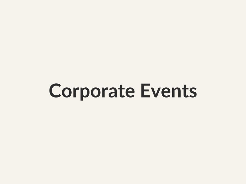 Corporate & Events