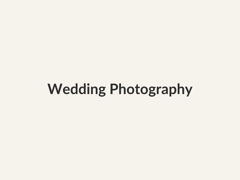 Wedding Photography